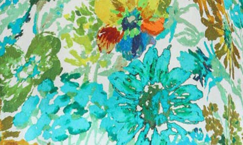 Apny Floral Print Flutter Sleeve Top In Green Multi