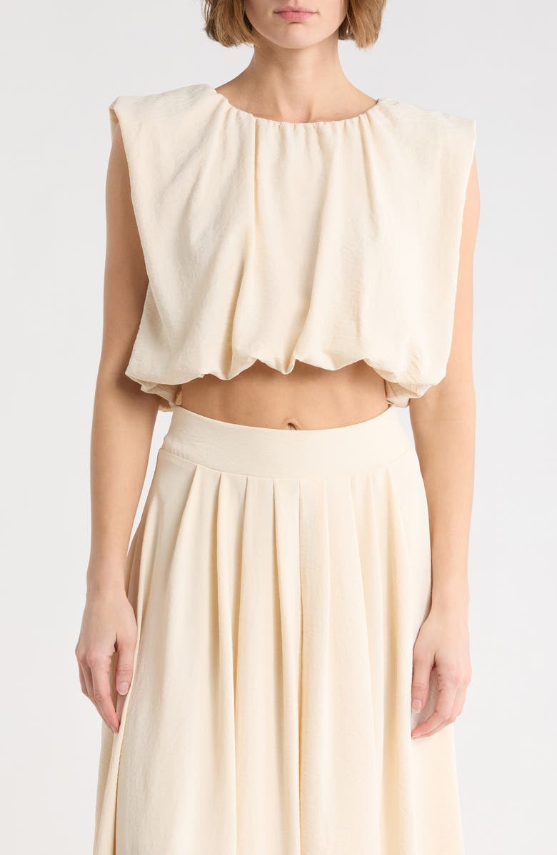 Blu Pepper Bubble Hem Top, Main, color, Natural