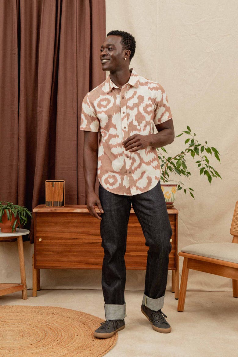 Harbor Slim Shirt, Alternate, color, Pop Leaf