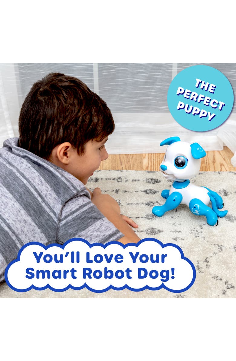 Power Your Fun Remote Control Robot Toy Puppy, Alternate, color, White, Blue