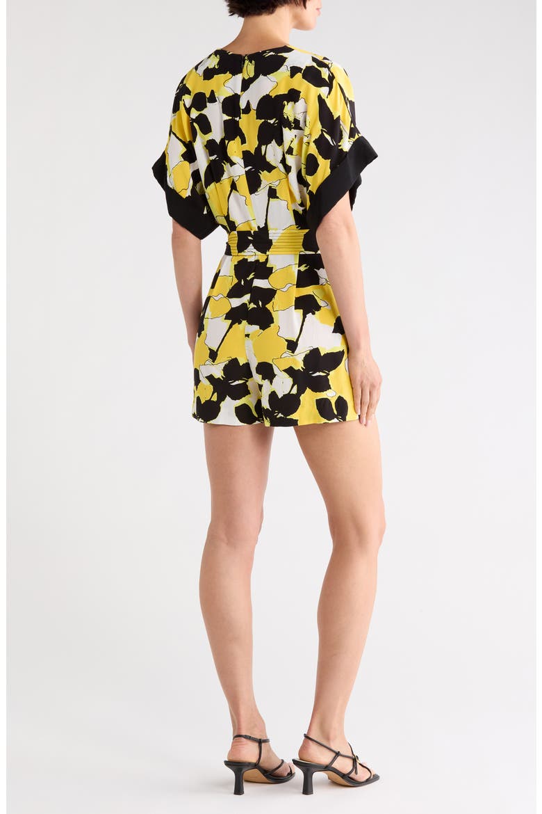 Rinna Short Sleeve Romper, Alternate, color, EGONS FLORAL YELLOW