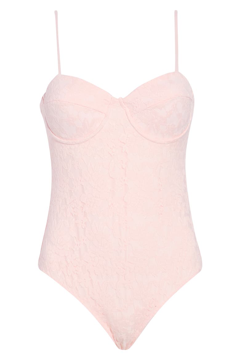 Laryna Lace Bodysuit, Main, color, PINK