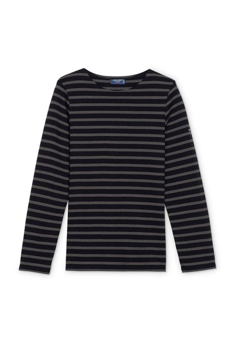 Saint James MERIDIEN MODERNE - Original Heavyweight Breton Shirt, Alternate, color, Black/Brown