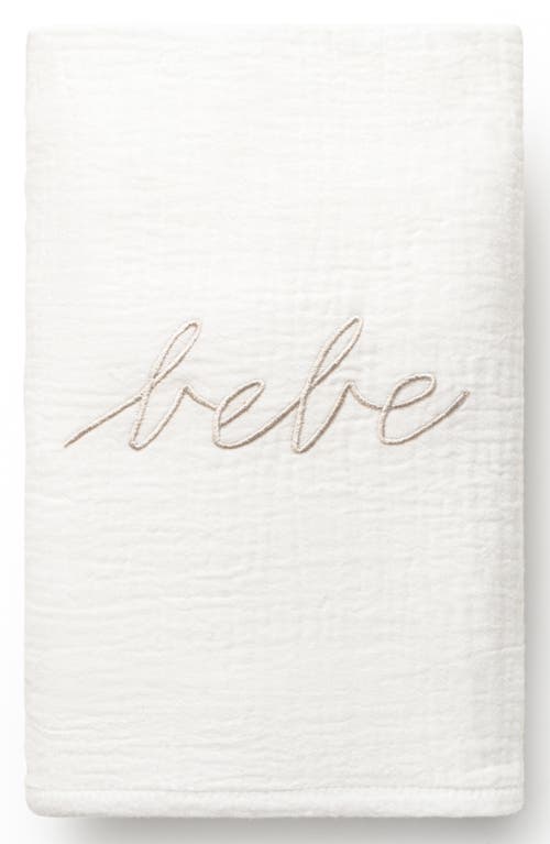 Domani Home Bebe Cotton Muslin Waffle Swaddle In White