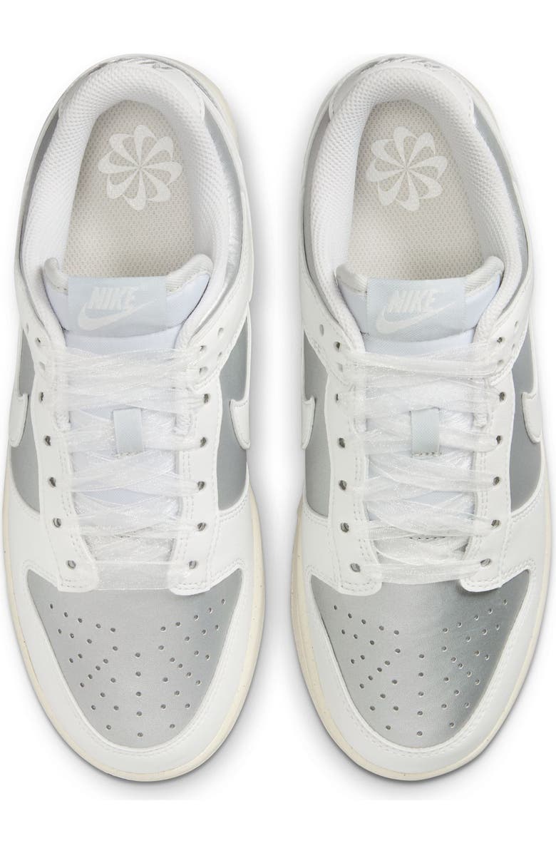 Nike Dunk Low Next Nature Sneaker, Alternate, color, 001 Metplt/Smtwht