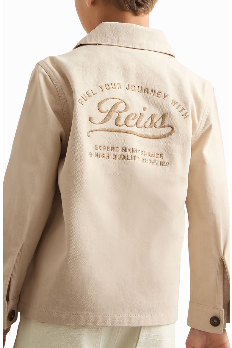 Kids' Copeland Cotton Twill Button-Up Chore Coat, Alternate, color, OFF WHITE