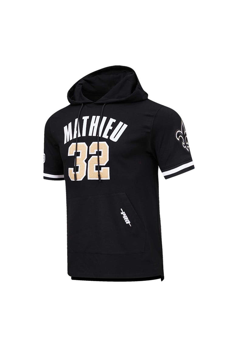 Men's Pro Standard Tyrann Mathieu Black New Orleans Saints Player Name & Number Hoodie T-Shirt, Alternate, color, Black