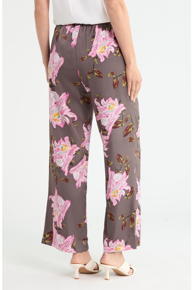 Flat Front Wide Leg Pants, Alternate, color, GRAY PINK FLORAL