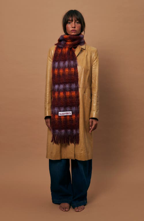 Susmie's Wool & Mohair Fringe Scarf In Multi