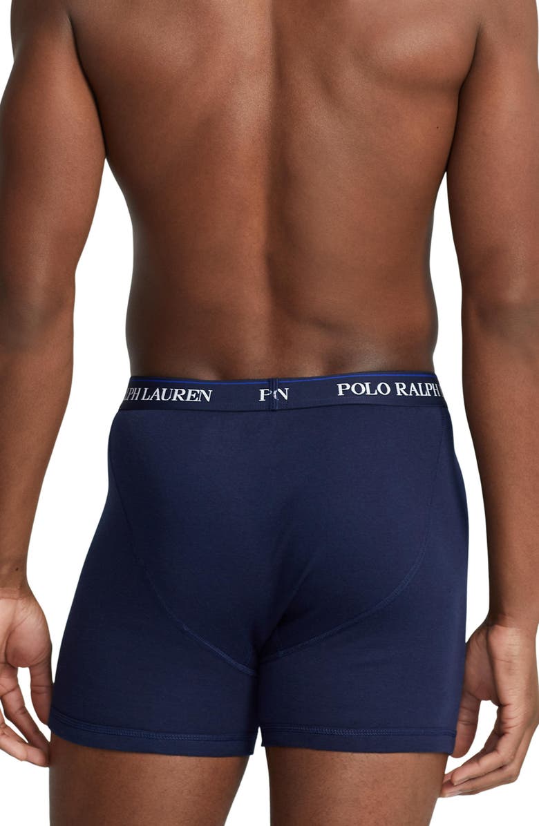 Polo Ralph Lauren Assorted 3-Pack Cotton Boxer Briefs, Alternate, color,