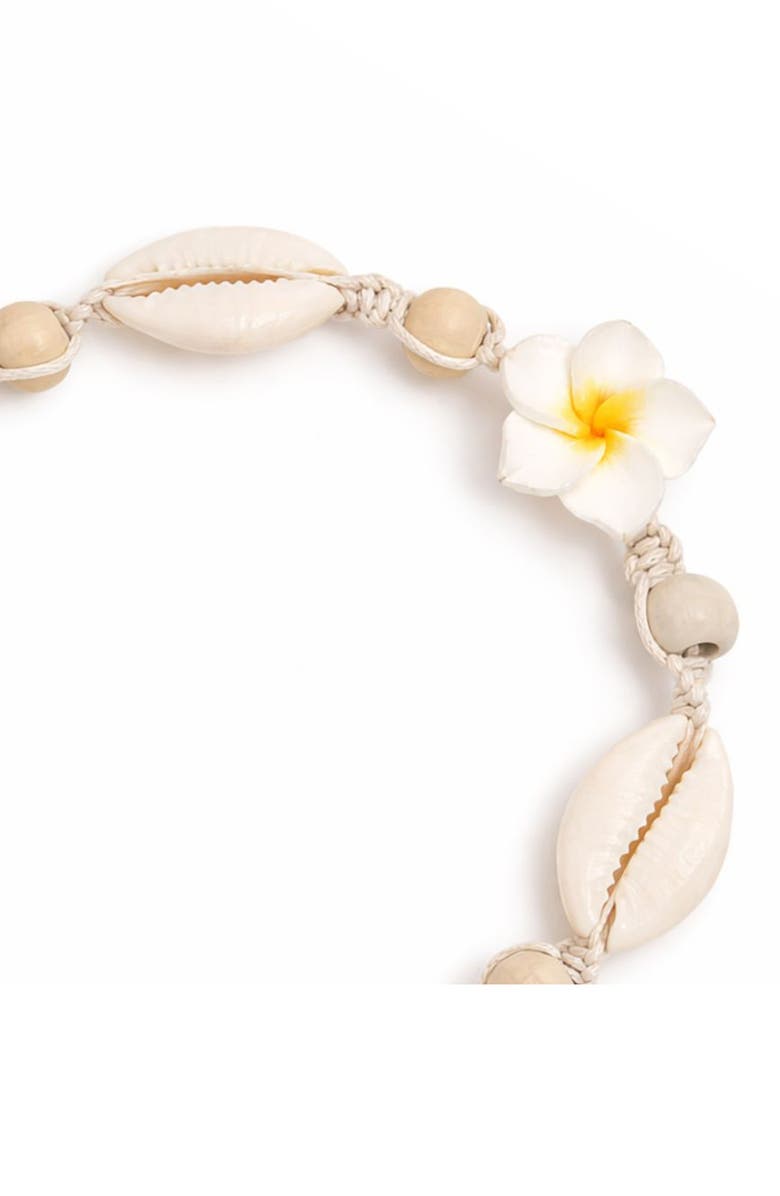REBL Shell Beaded Flower Anklet, Alternate, color, 