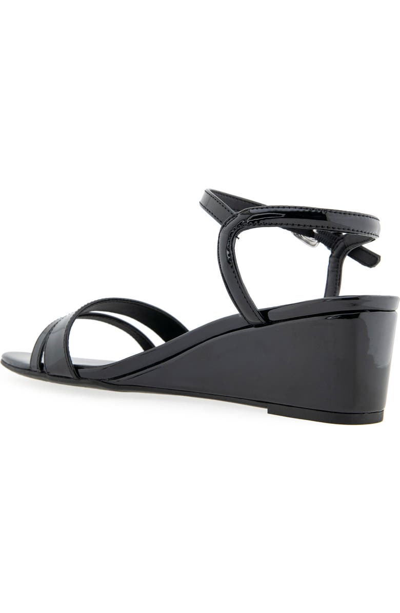 Aerosoles Witt Wedge Sandal, Alternate, color, Black Patent Faux Leather
