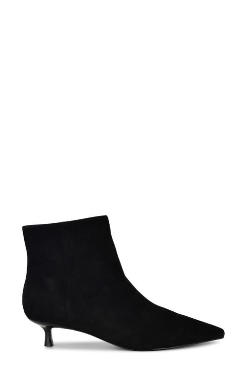 Nine West Turrel Pointed Toe Kitten Heel Bootie In Black