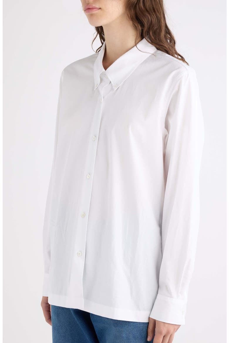 Cheers Cotton Poplin Button-Down Shirt, Alternate, color, WHITE