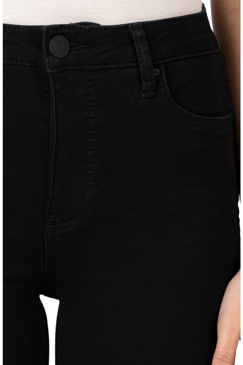 Donna High Waist Fray Hem Ankle Skinny Jeans, Alternate, color, BLACK