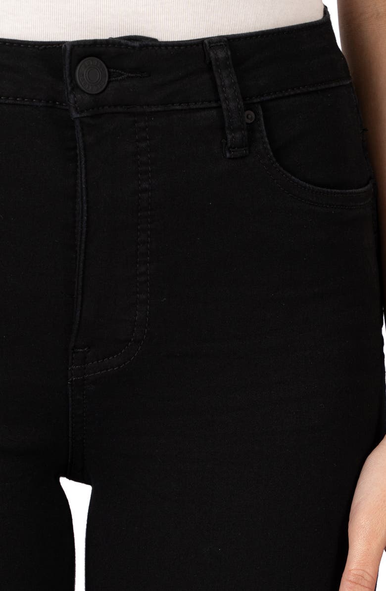 KUT from the Kloth Donna High Waist Fray Hem Ankle Skinny Jeans, Alternate, color, Black