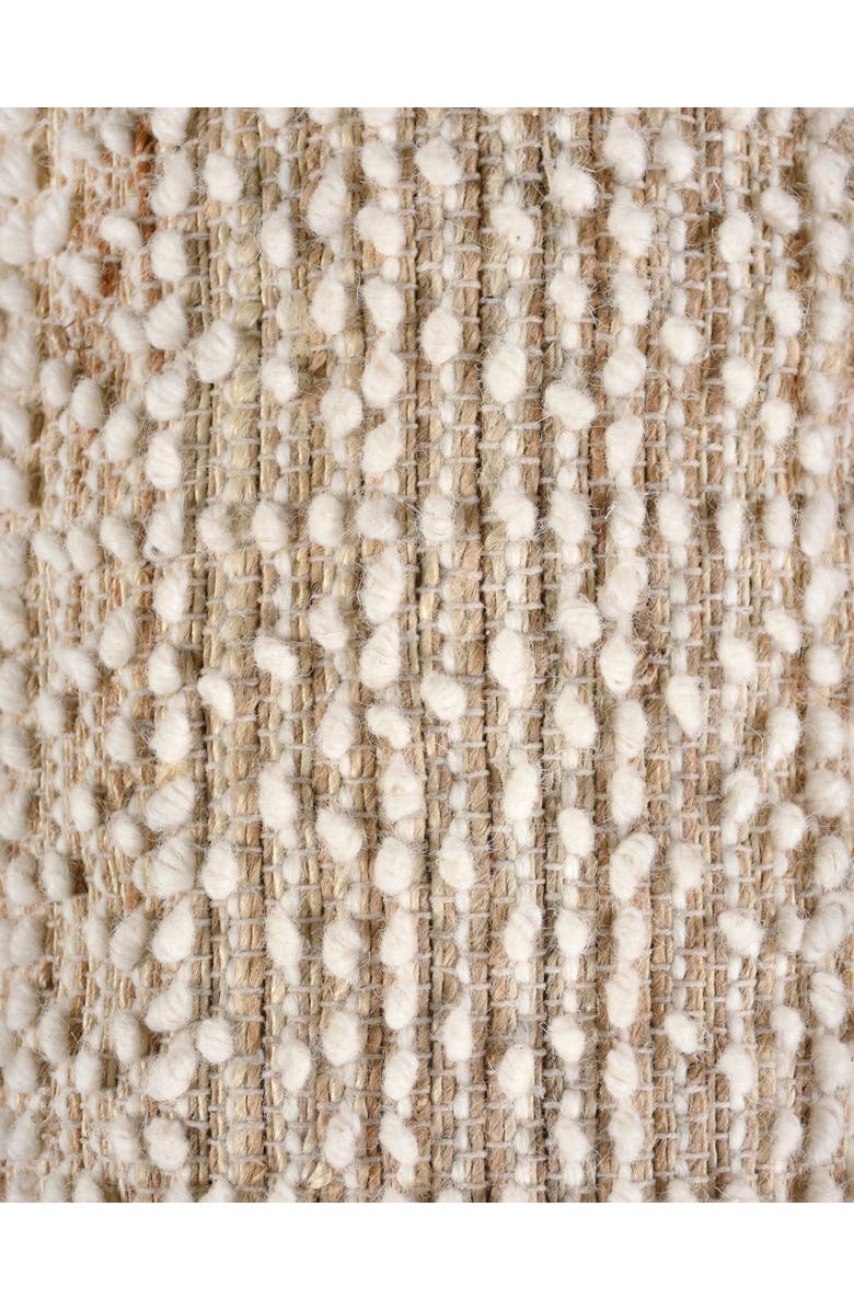 Anaya Natural Boucle Handwoven Pillow 14x40 with Down Alternative Insert, Alternate, color,