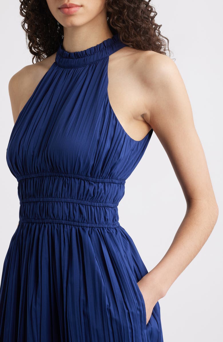 Eliza J Halter Midi Dress, Alternate, color, Navy