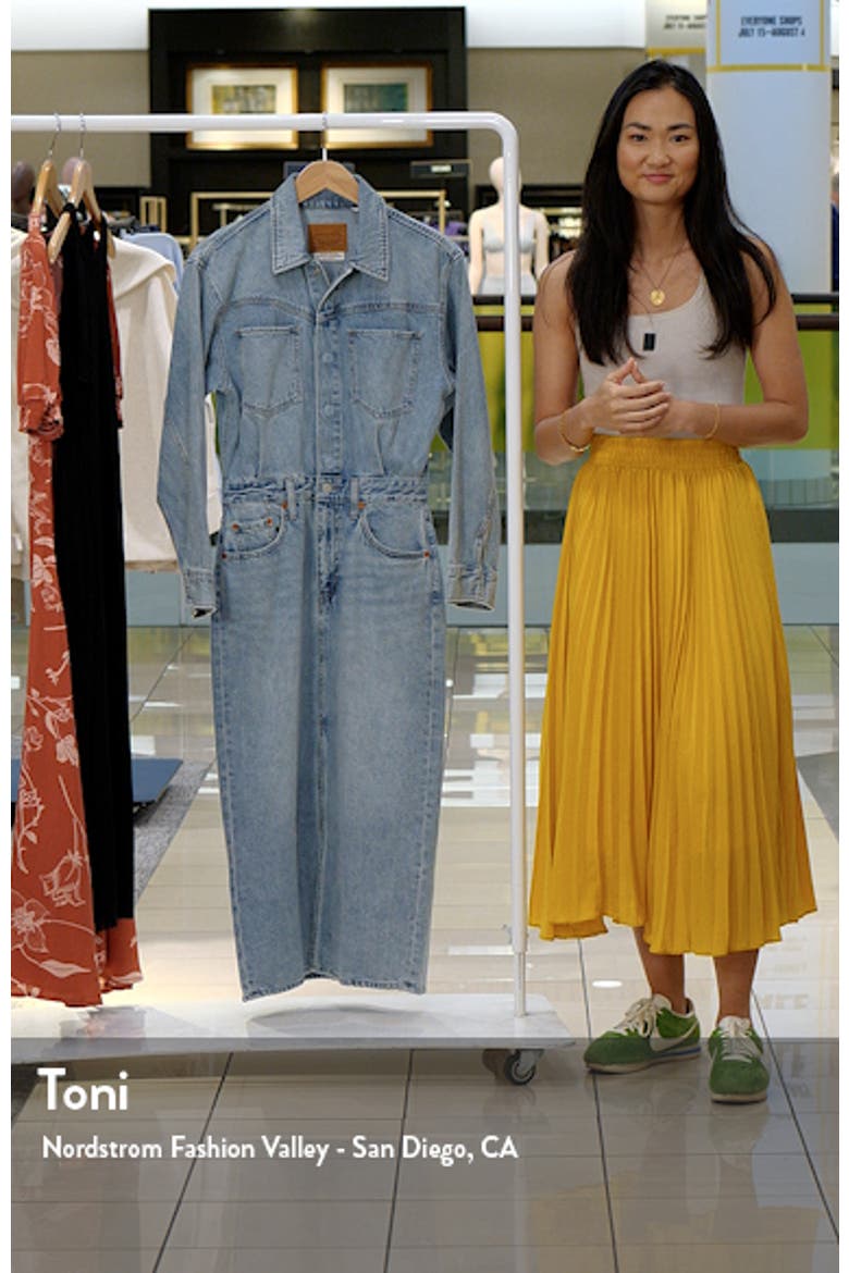 Western Denim Midi Dress video