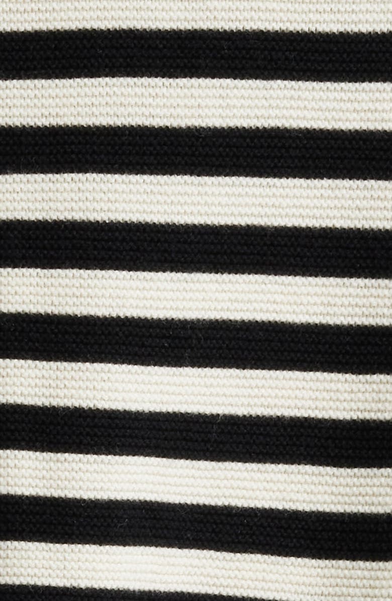 Solid & Striped The Celeste Stripe Cotton Knit Shorts, Alternate, color, Noir / Brule Stripe
