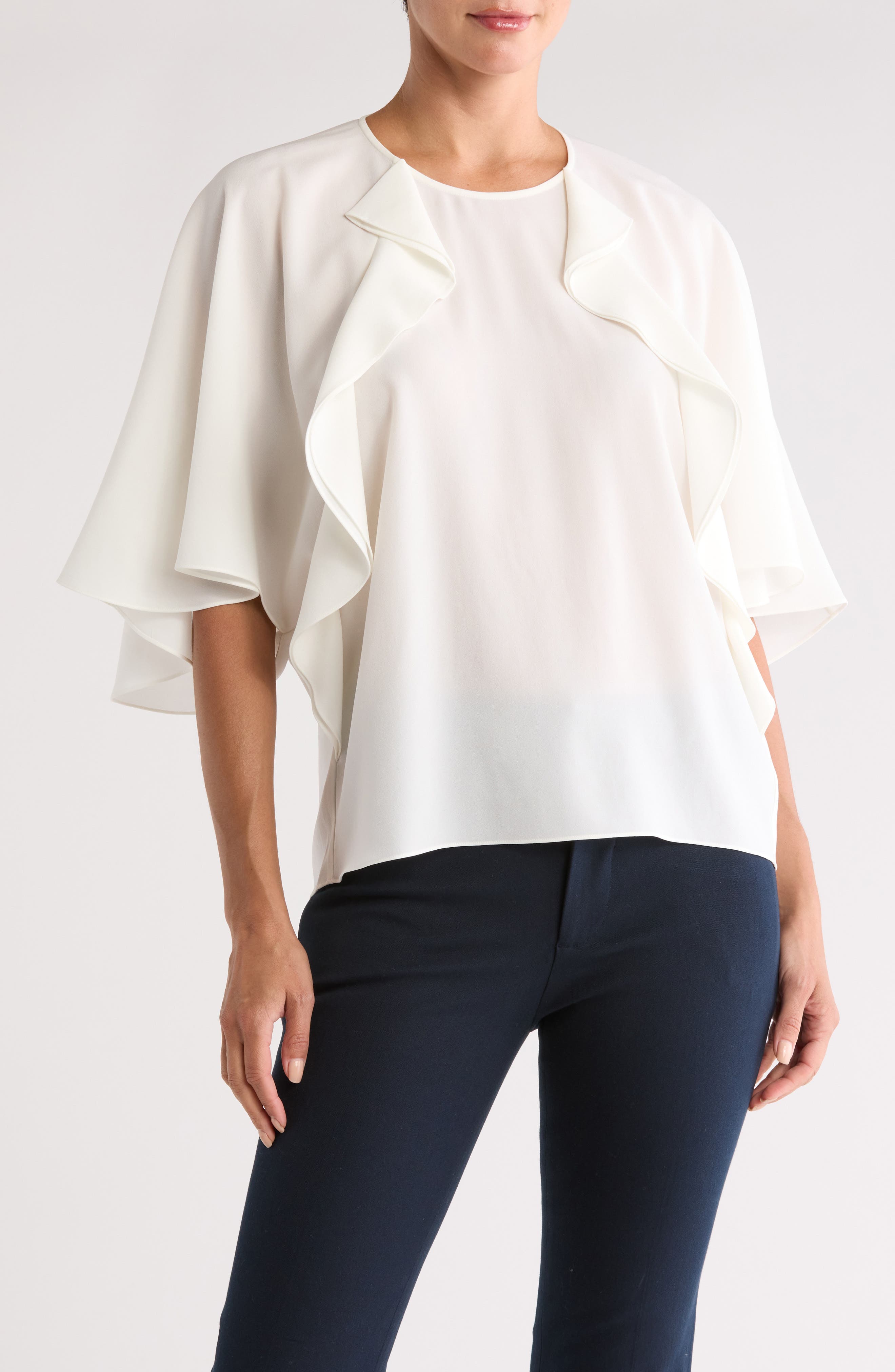 FRAME Ruffle Woven Top