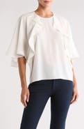 FRAME Ruffle Woven Top