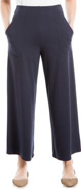 MAX STUDIO Ponte Crop Wide Leg Pull-On Pants
