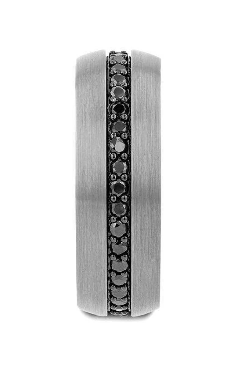 Larson Jewelers Pilot Black Sapphire Tungsten Ring, Alternate, color, Gunmetal / Black