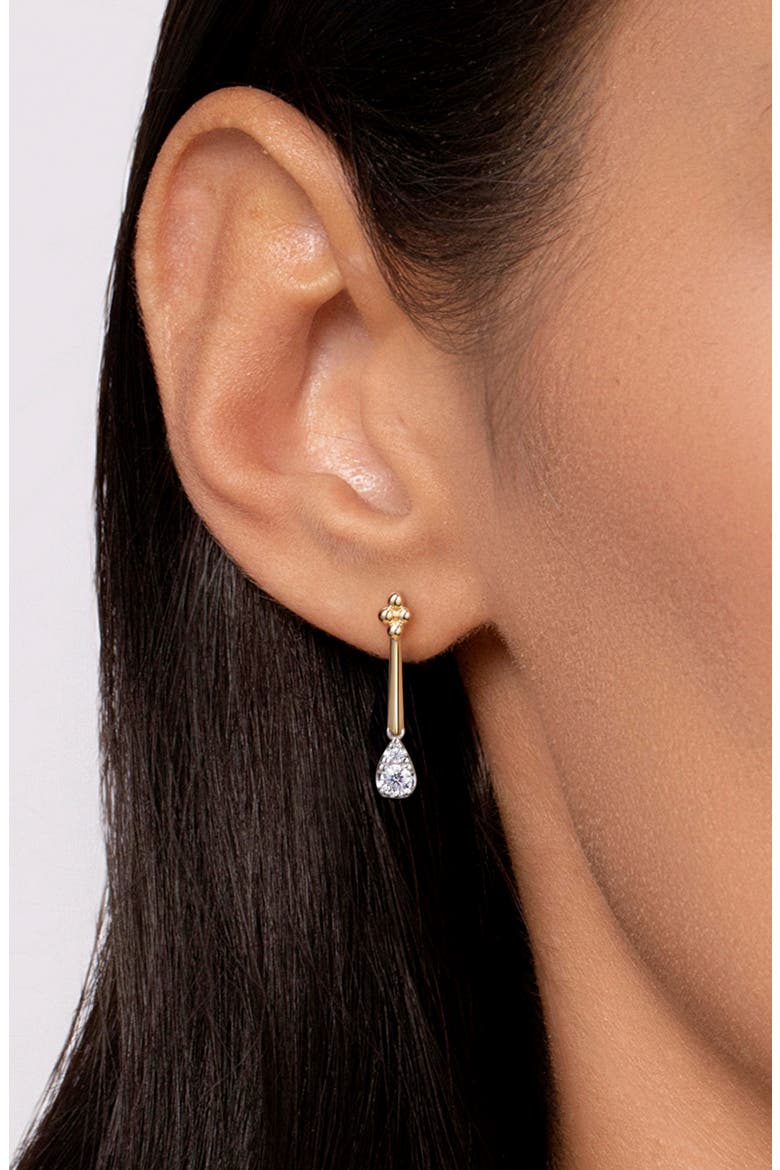 Bujuka 14k Gold Diamond Drop Earrings, Alternate, color, 14K YELLOW/ WHITE GOLD