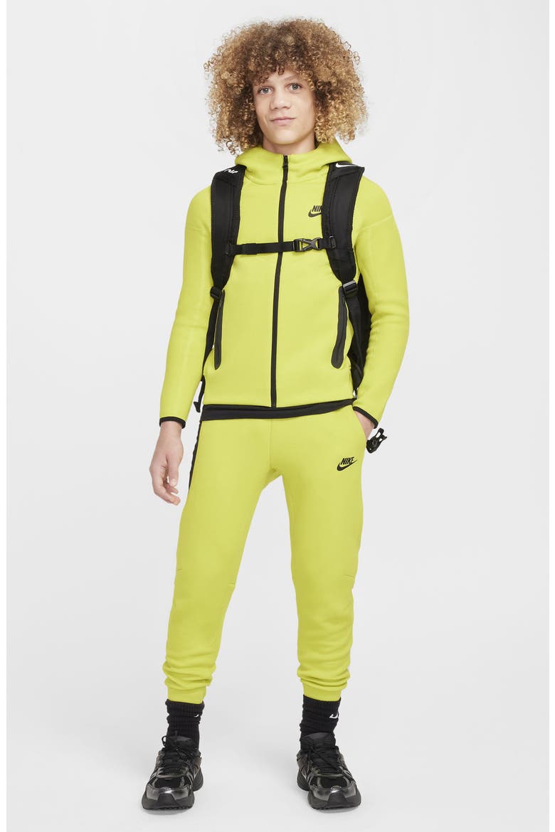 Kids' Tech Fleece Joggers, Alternate, color, 357 BRIGHT CACTUS/BLACK