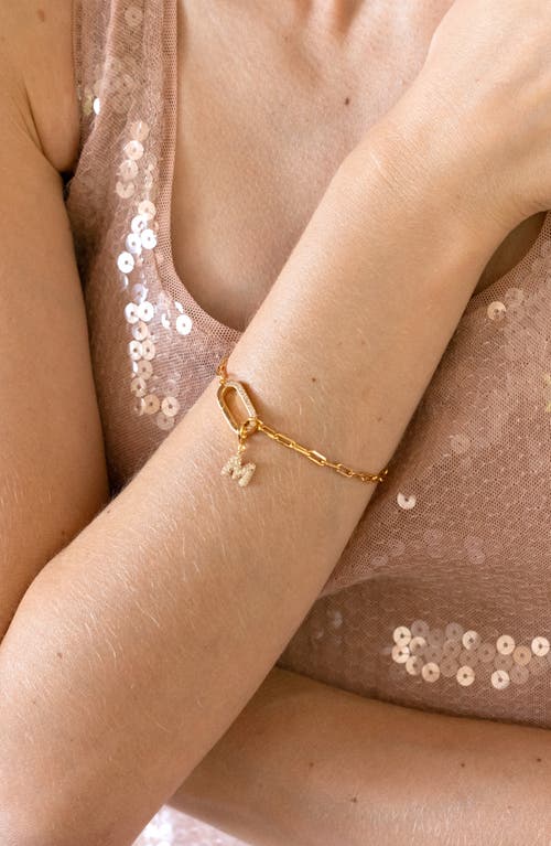 Brook & York Brook And York Petra Initial Charm Bracelet In Gold N
