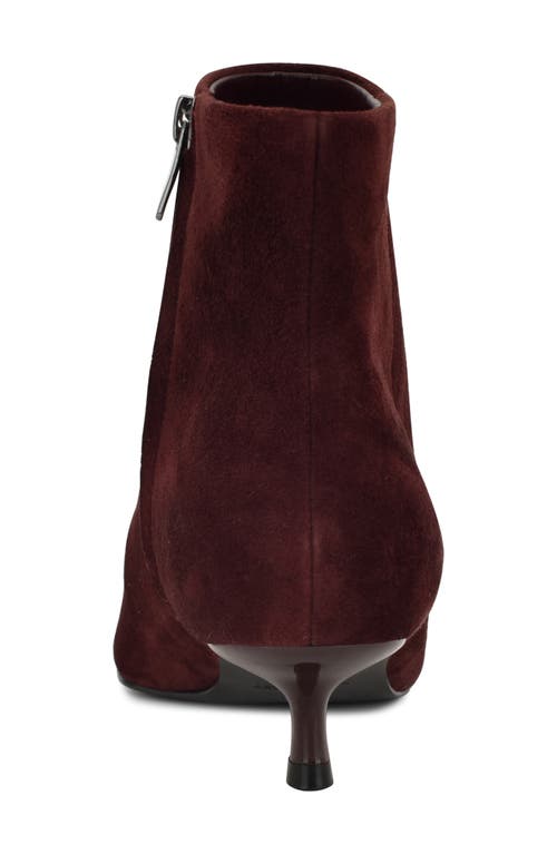 Nine West Turrel Pointed Toe Kitten Heel Bootie In Red