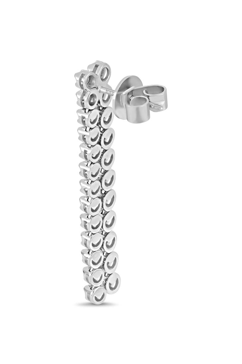 18K Gold Audrey Diamond Double Drop Earrings (Online Trunk Show), Alternate, color, 18K WHITE GOLD