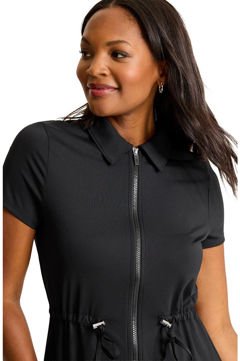 Abby Short Sleeve Minidress, Alternate, color, BLACK