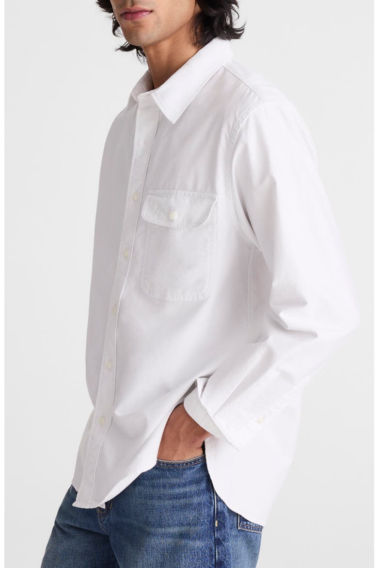 Allday Single Pocket Oxford Shirt, Alternate, color, WHITE