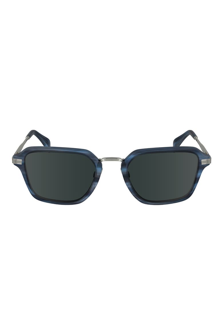 Kramer 52mm Rectangular Sunglasses, Main, color, STRIPED BLUE