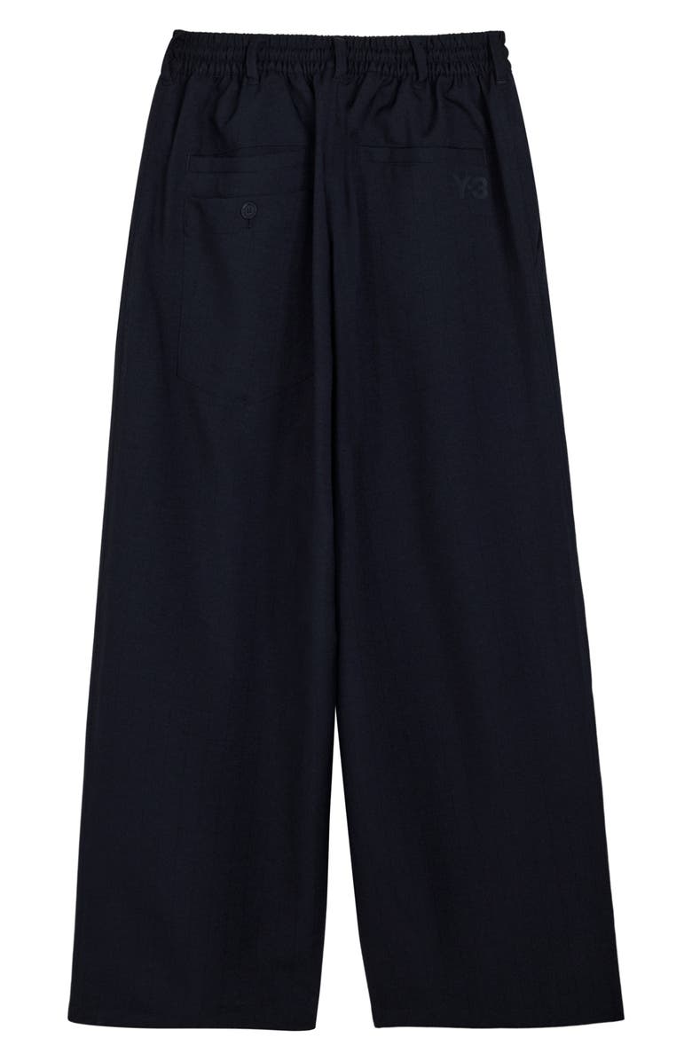 Y-3 Sport Uniform Oversize Wide Leg Drawstring Pants, Alternate, color, Black