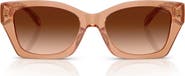 COACH 54mm Gradient Rectangular Sunglasses