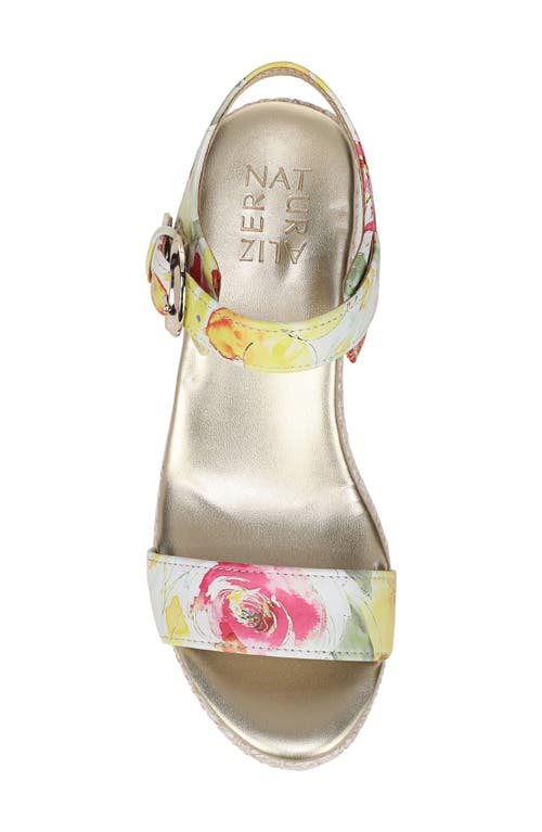 Naturalizer Stella Ankle Strap Platform Wedge Sandal In Sunlight Multi