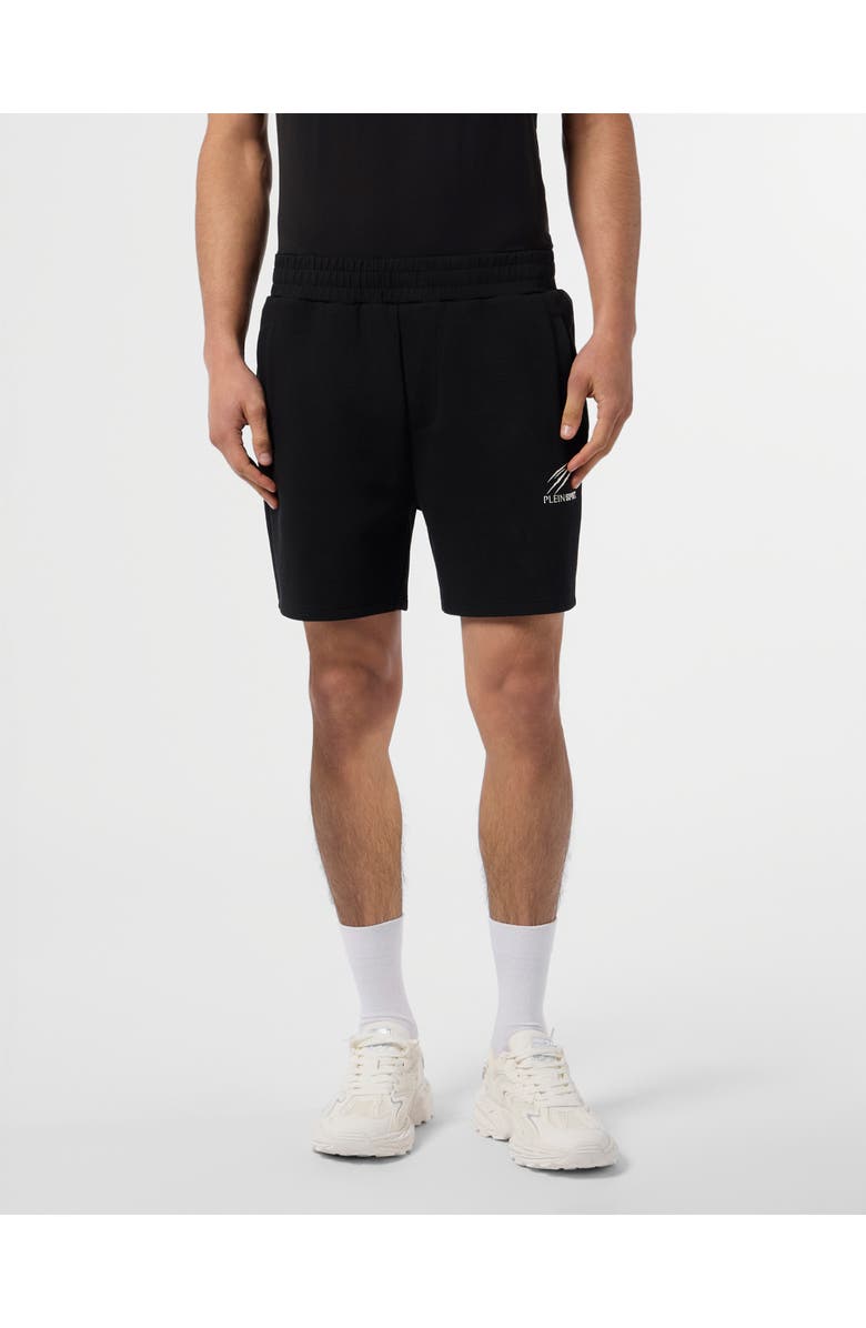 PLEIN SPORT Pique Jogging Shorts Icon Men, Main, color, Black