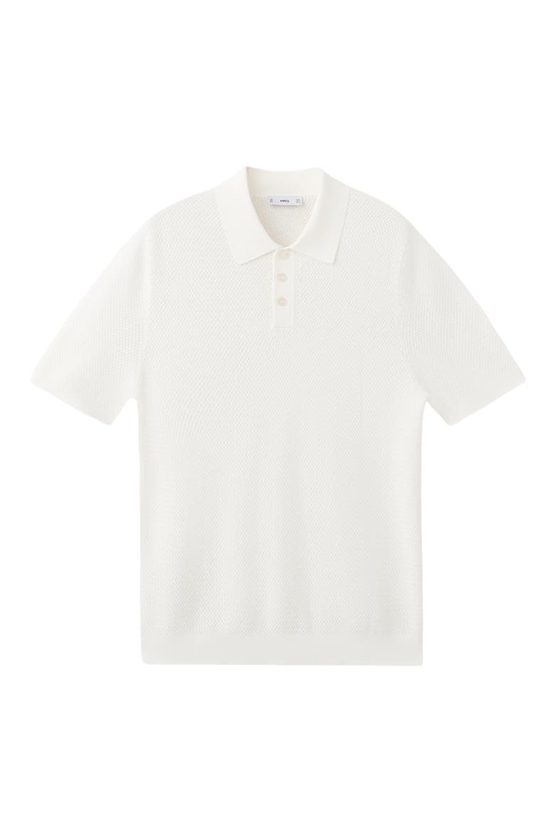 Structured Polo Shirt, Alternate, color, OFF WHITE