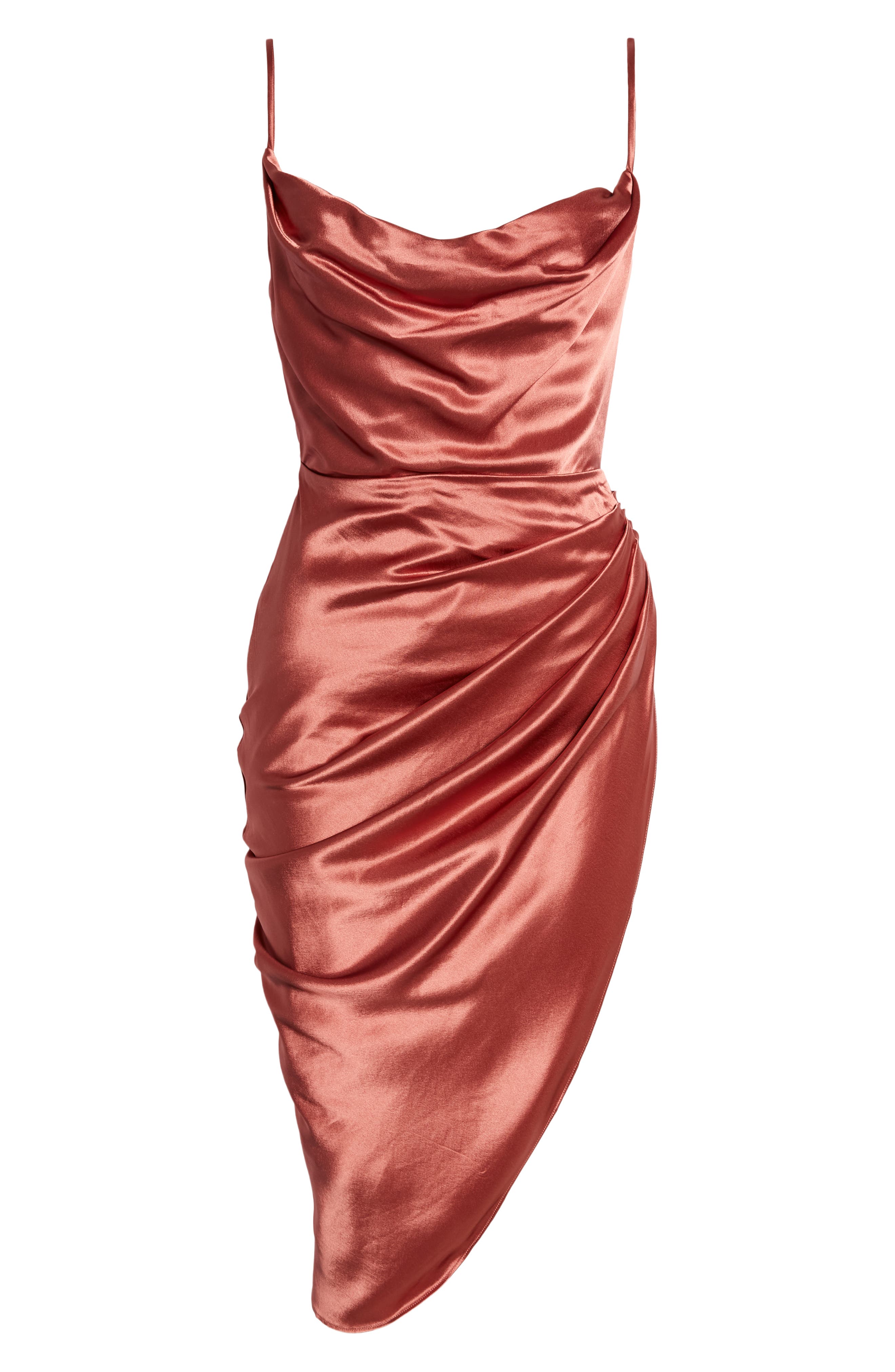 reva satin gathered corset dress house of cb Reva Satin Gathered Corset Dress (Women)