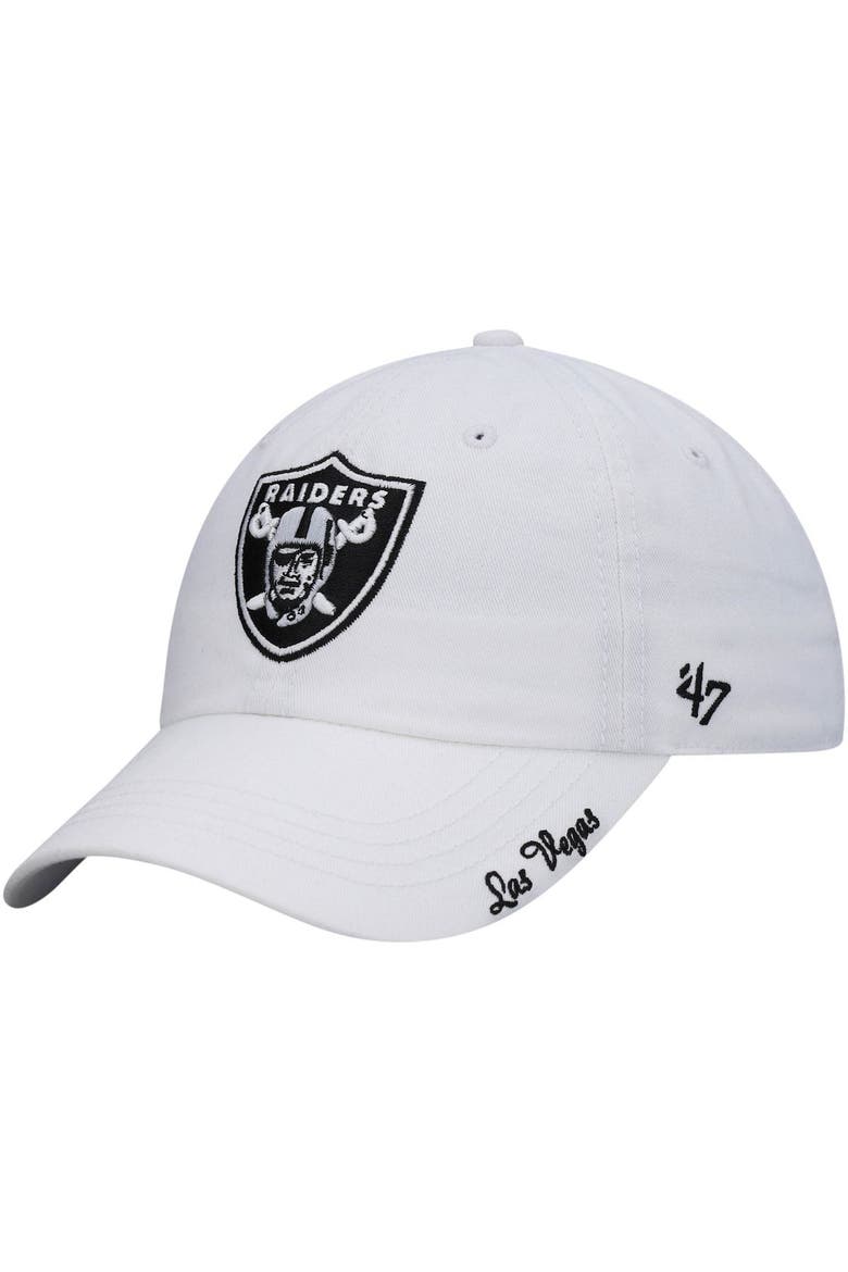 Women's '47 White Las Vegas Raiders Miata Clean Up Primary Adjustable Hat, Main, color, WHITE