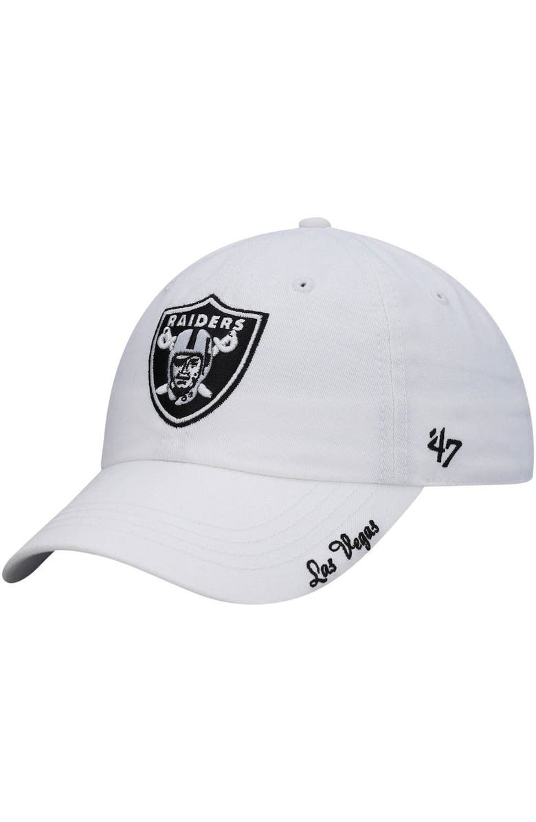 '47 Women's '47 White Las Vegas Raiders Miata Clean Up Primary Adjustable Hat, Main, color, White