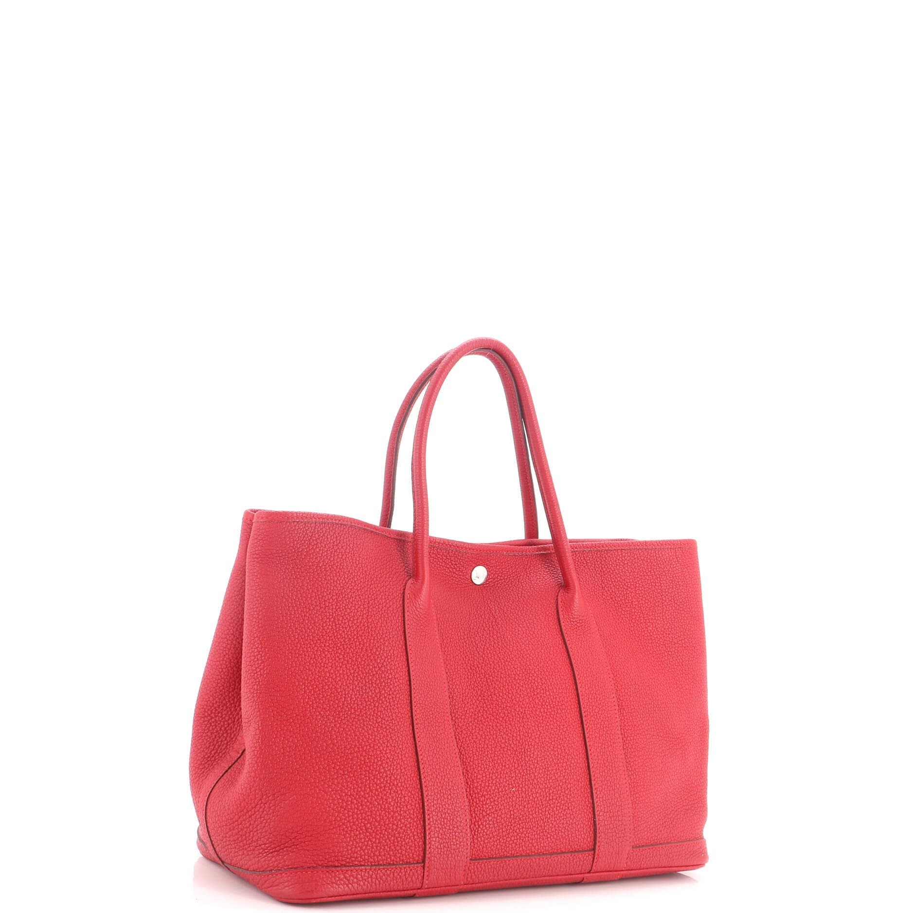 Garden Party Tote Leather 36, Alternate, color, Red