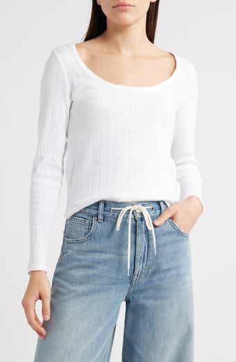 Madewell Long Sleeve Pointelle T-Shirt