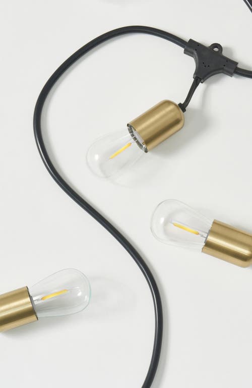 Brightech Glow Series Weatherproof Led Brass Socket Heavy Duty Outdoor String Lights In 48 Ft 15 Bulbs | Soft White