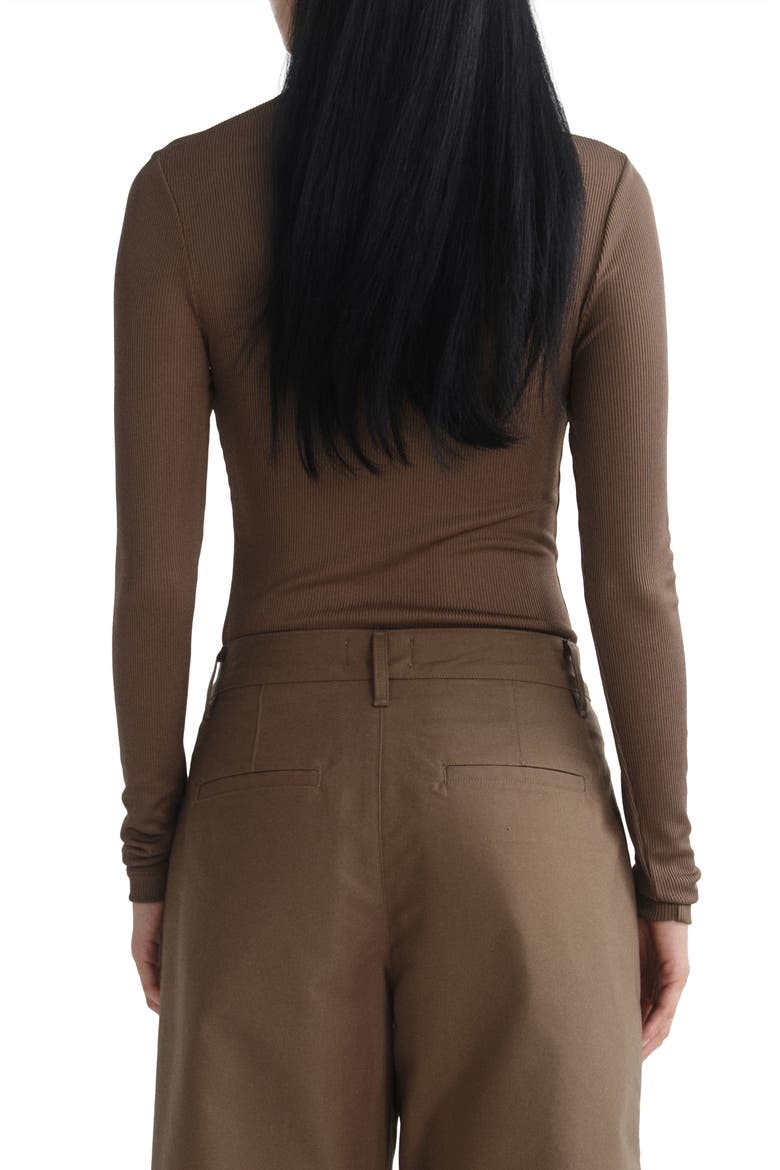 Delphi Slim Ribbed Tee, Alternate, color, BRUNEL BROWN KHAKI