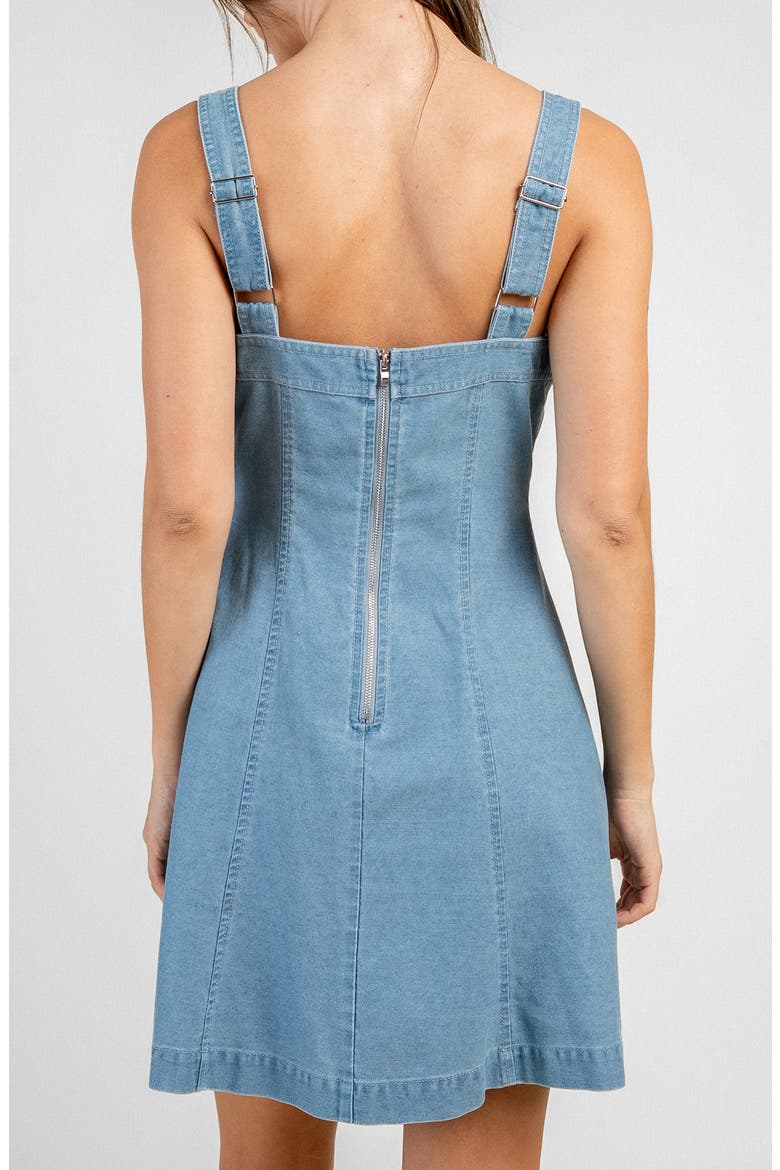 Short Denim Dress, Alternate, color, LIGHT DENIM