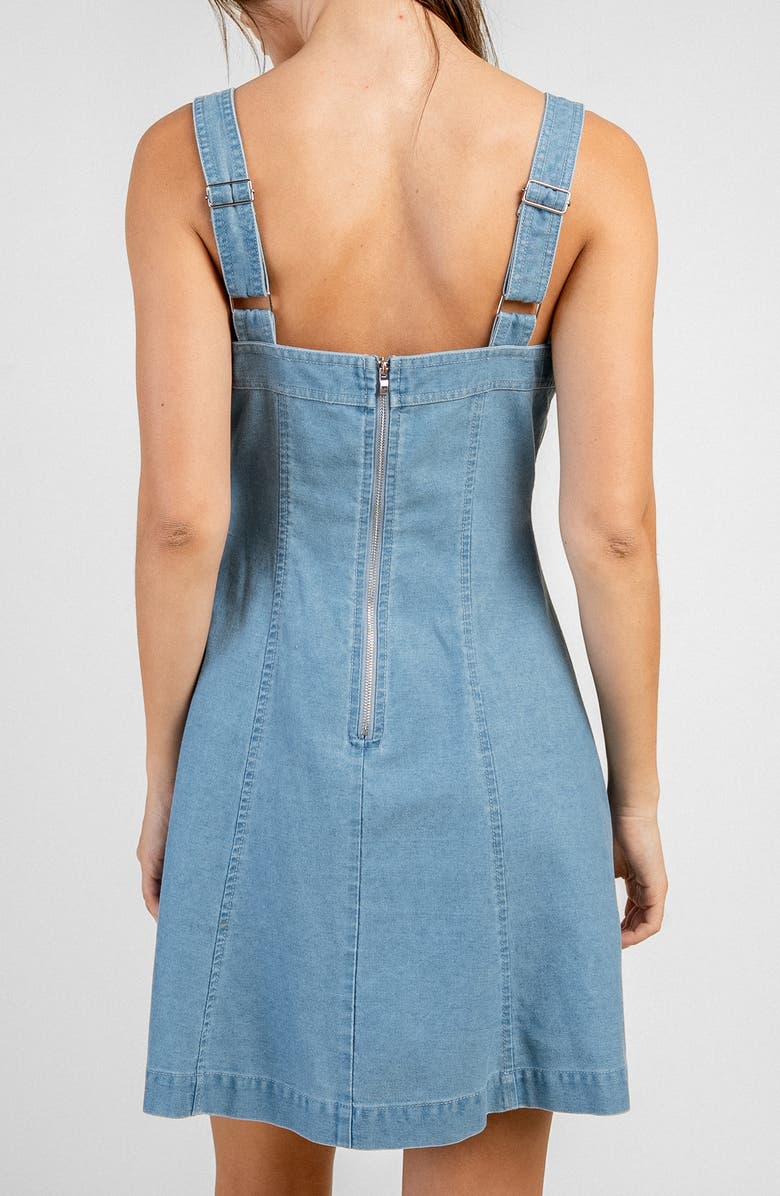 Beivy Short Denim Dress, Alternate, color, Light Denim